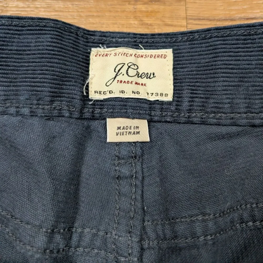 J Crew 250 Skinny Fit Corduroy Pants Mens 30x34(32) Blue Casual Preppy Pockets
